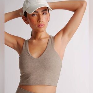 Quince Ultra Soft V-neck Cropped Workout Tank